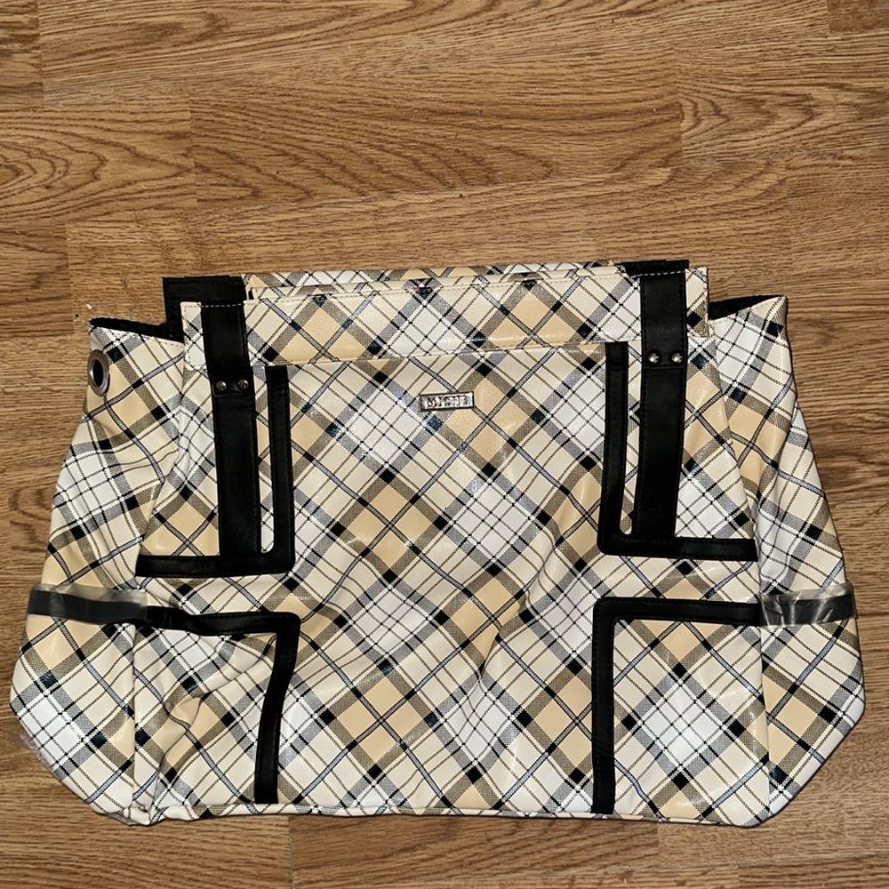 Miche Prima Shell New Retired Yellow & Blue Plaid Purse Cover Collectible